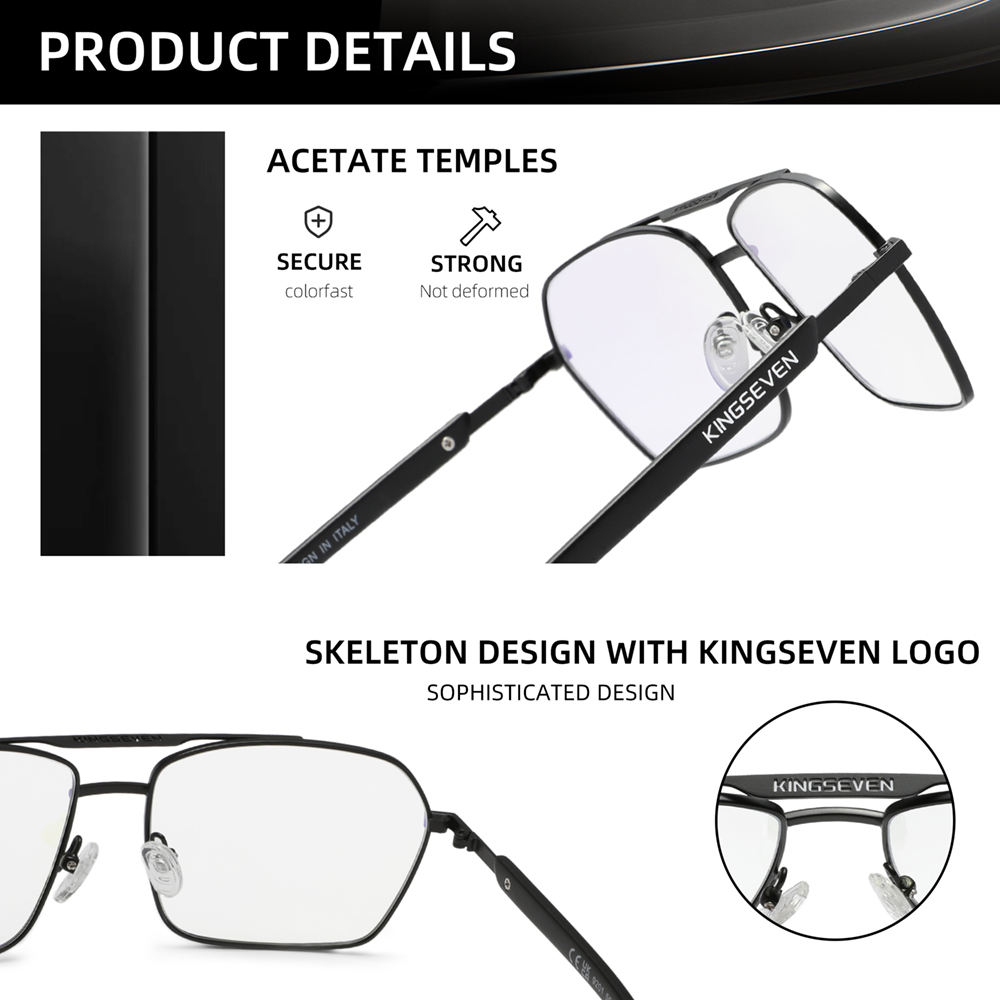 KINGSEVEN Rectangle Anti-Blue- - огляд і ціна Gaming Glasses Blue