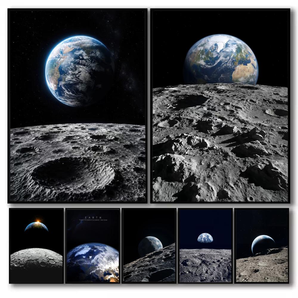 Earth and Moon Painting Canvas - огляд і ціна Esports And Gaming Lounge
